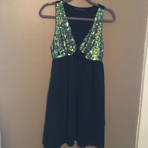 Black and sequin dress